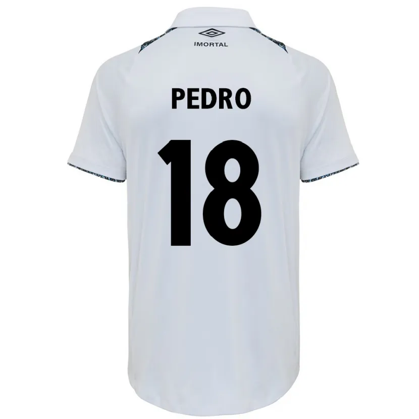 Danxen Mujer Camiseta João Pedro #18 Blanco Azul 2ª Equipación 2024/25 La Camisa