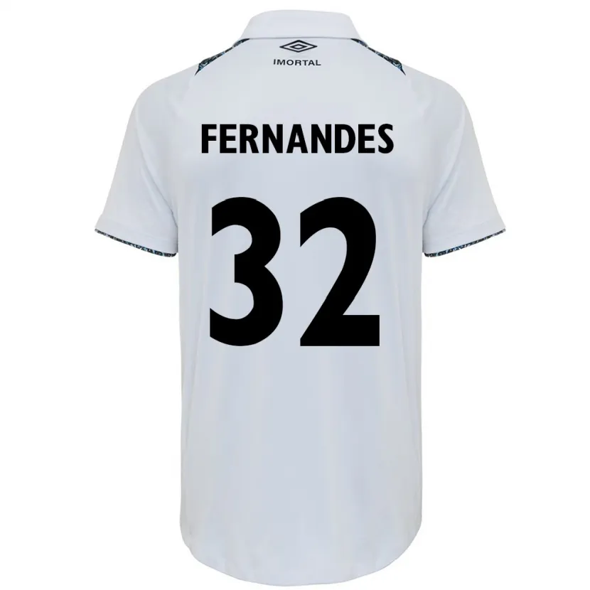 Danxen Mujer Camiseta Nathan Fernandes #32 Blanco Azul 2ª Equipación 2024/25 La Camisa