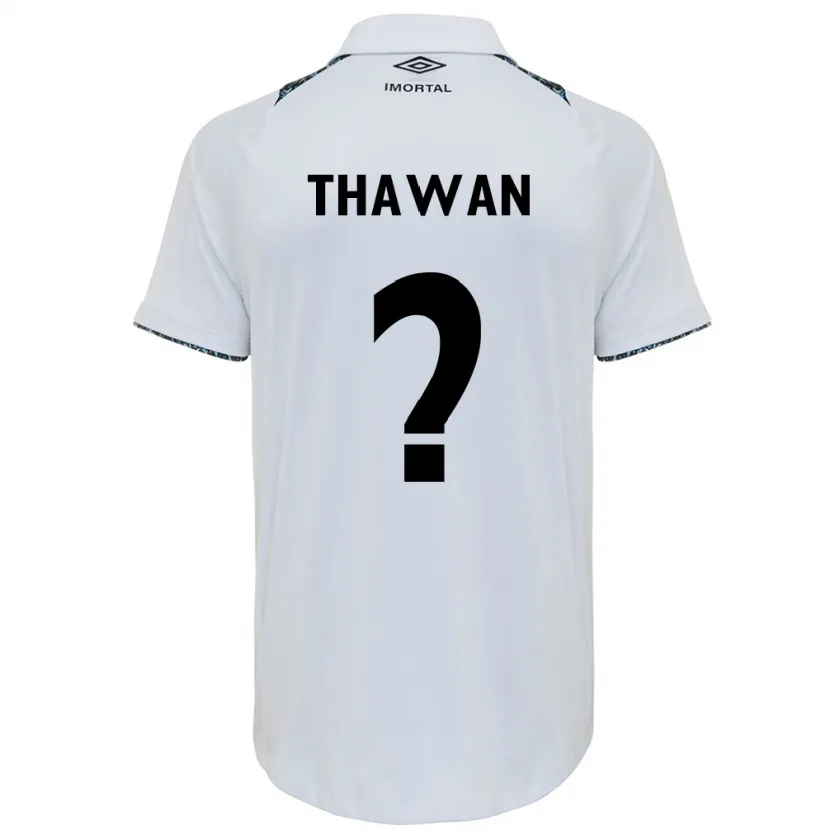 Danxen Mujer Camiseta Athos Thawan #0 Blanco Azul 2ª Equipación 2024/25 La Camisa