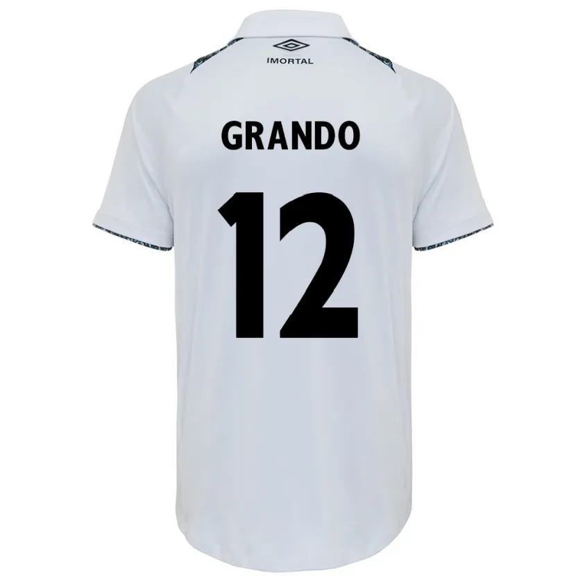 Danxen Mujer Camiseta Gabriel Grando #12 Blanco Azul 2ª Equipación 2024/25 La Camisa