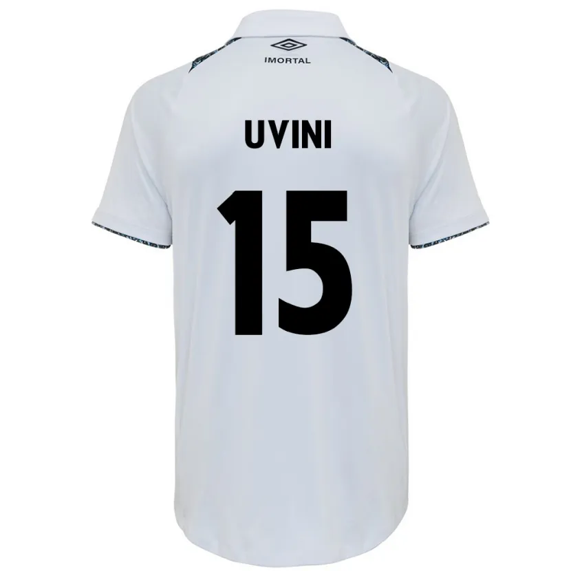 Danxen Mujer Camiseta Bruno Uvini #15 Blanco Azul 2ª Equipación 2024/25 La Camisa