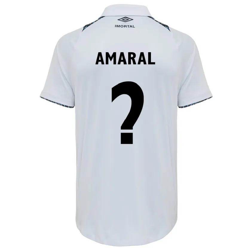 Danxen Mujer Camiseta Lucas Amaral #0 Blanco Azul 2ª Equipación 2024/25 La Camisa