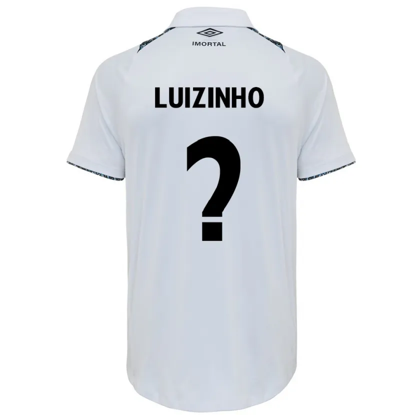 Danxen Mujer Camiseta Luizinho #0 Blanco Azul 2ª Equipación 2024/25 La Camisa