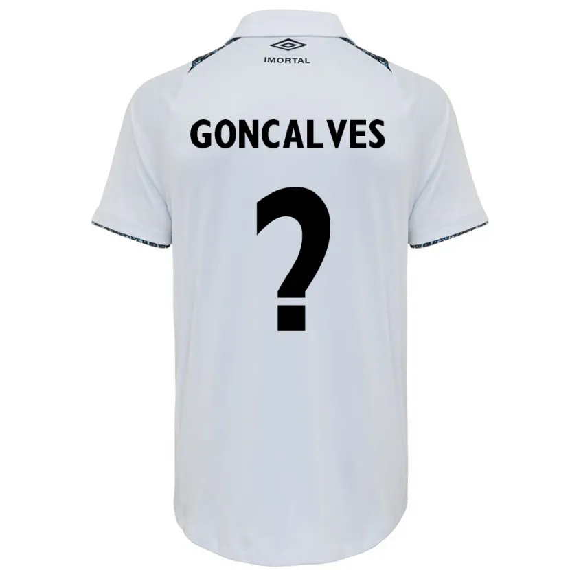 Danxen Mujer Camiseta Matheus Gonçalves #0 Blanco Azul 2ª Equipación 2024/25 La Camisa