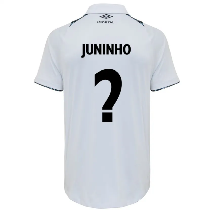 Danxen Mujer Camiseta Juninho #0 Blanco Azul 2ª Equipación 2024/25 La Camisa