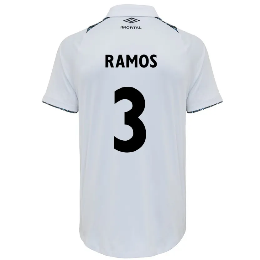 Danxen Mujer Camiseta João Ramos #3 Blanco Azul 2ª Equipación 2024/25 La Camisa