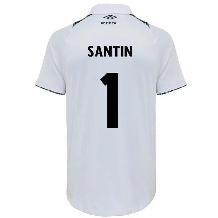 Danxen Mujer Camiseta Duda Santin #1 Blanco Azul 2ª Equipación 2024/25 La Camisa