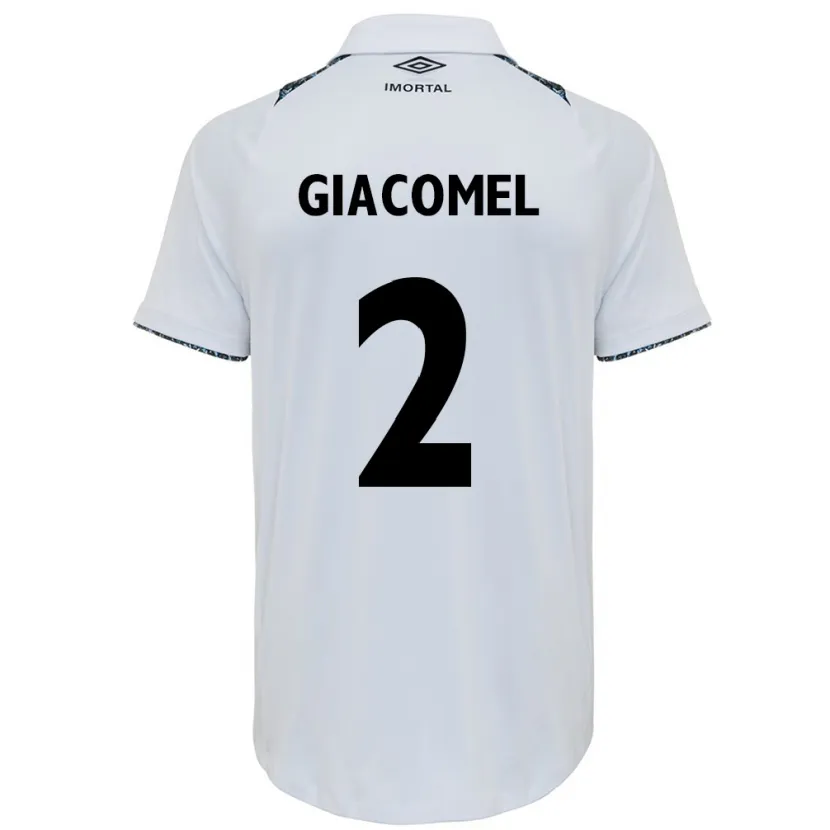 Danxen Mujer Camiseta Laís Giacomel #2 Blanco Azul 2ª Equipación 2024/25 La Camisa