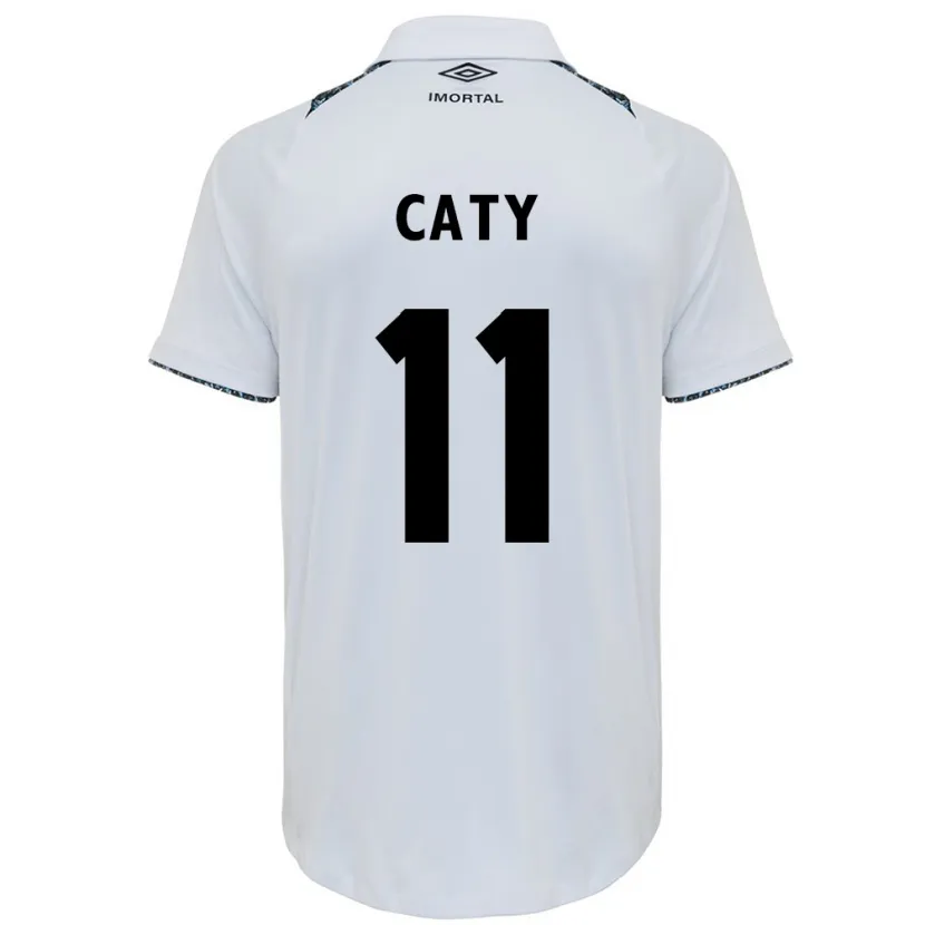 Danxen Mujer Camiseta Caty #11 Blanco Azul 2ª Equipación 2024/25 La Camisa