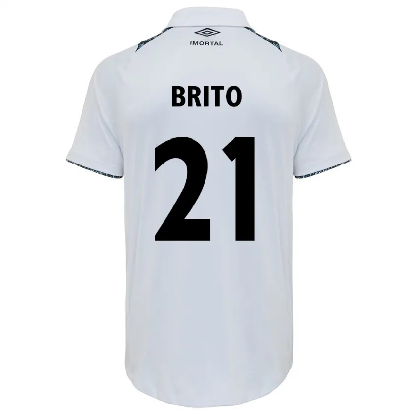 Danxen Mujer Camiseta Brito #21 Blanco Azul 2ª Equipación 2024/25 La Camisa