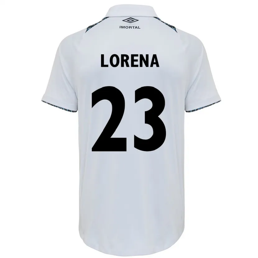 Danxen Mujer Camiseta Lorena #23 Blanco Azul 2ª Equipación 2024/25 La Camisa