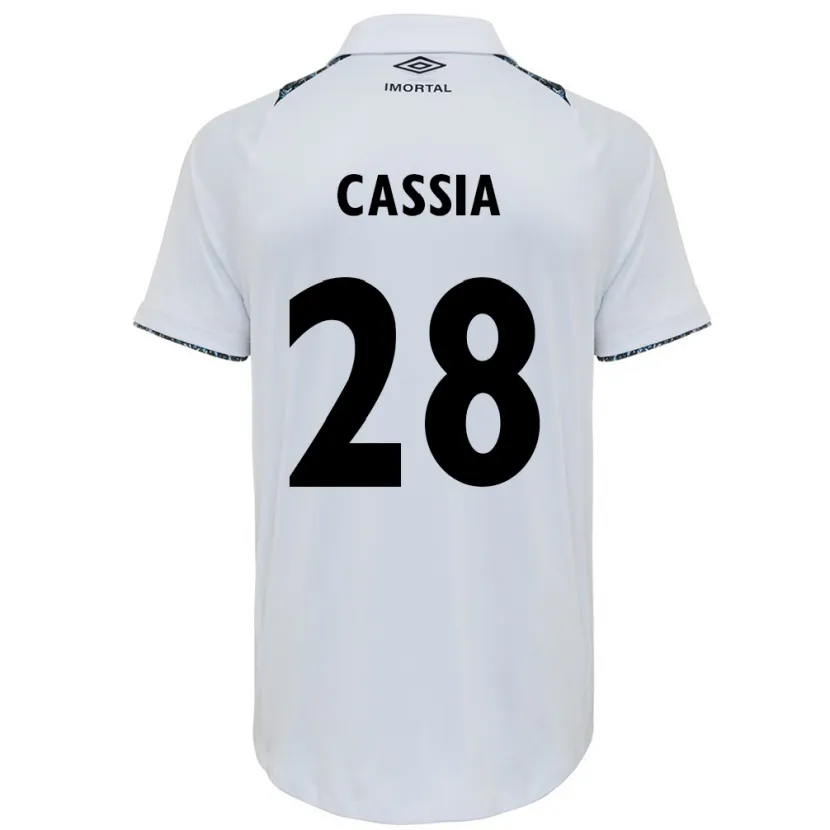 Danxen Mujer Camiseta Cássia #28 Blanco Azul 2ª Equipación 2024/25 La Camisa