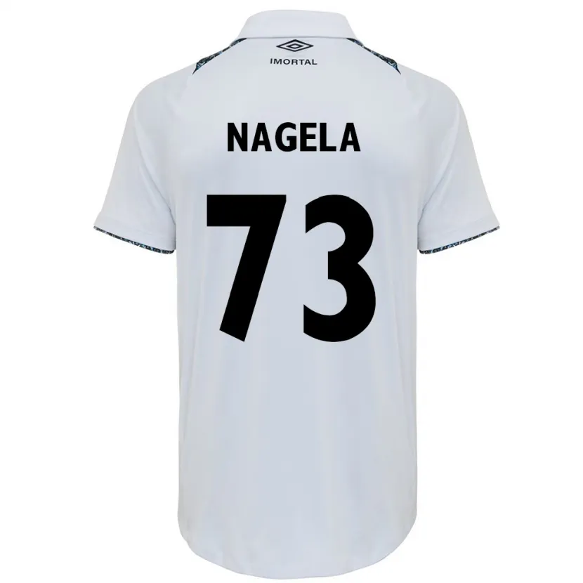 Danxen Mujer Camiseta Nágela #73 Blanco Azul 2ª Equipación 2024/25 La Camisa