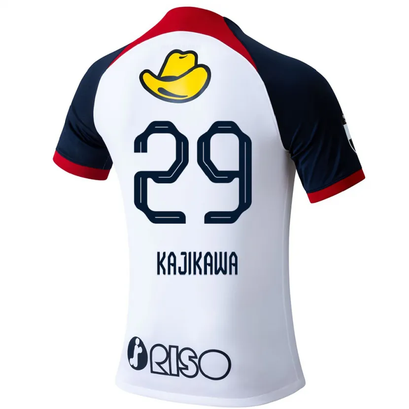 Danxen Mujer Camiseta Yuji Kajikawa #29 Blanco Azul Rojo 2ª Equipación 2024/25 La Camisa