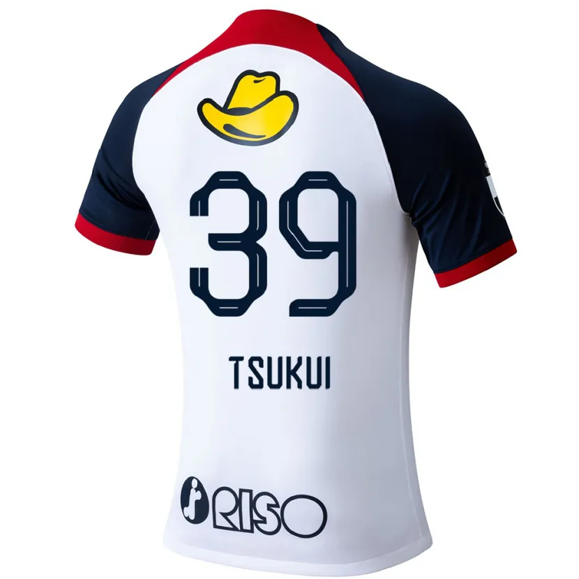 Danxen Mujer Camiseta Keisuke Tsukui #39 Blanco Azul Rojo 2ª Equipación 2024/25 La Camisa