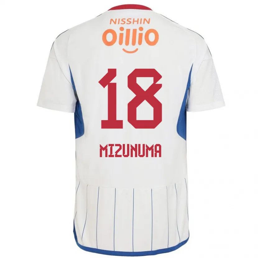 Danxen Mujer Camiseta Kota Mizunuma #18 Blanco Azul Rojo 2ª Equipación 2024/25 La Camisa