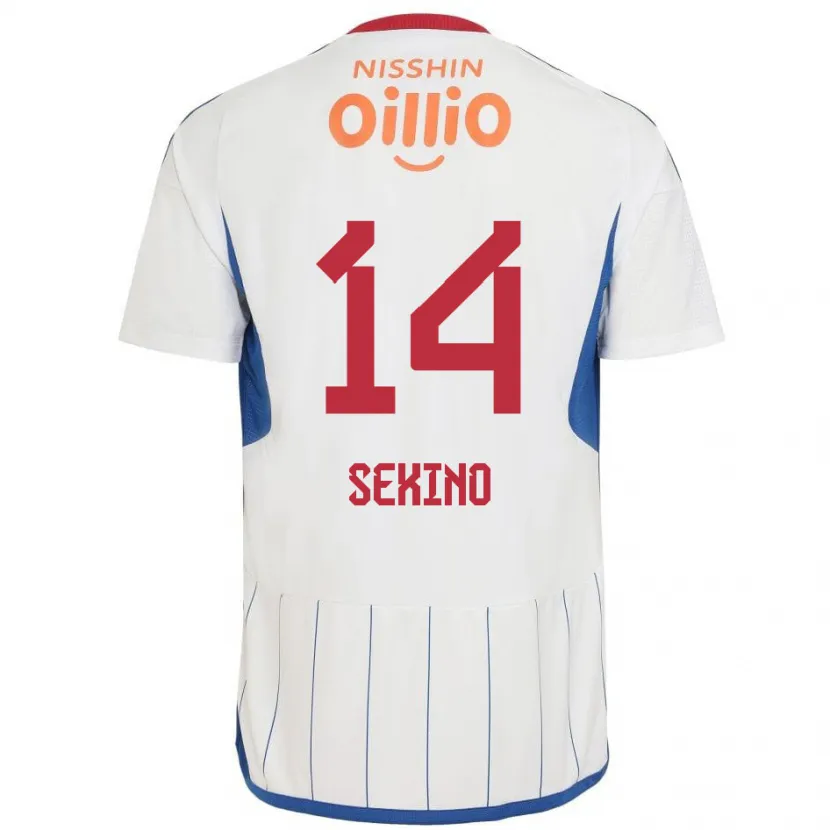 Danxen Mujer Camiseta Aiki Sekino #14 Blanco Azul Rojo 2ª Equipación 2024/25 La Camisa