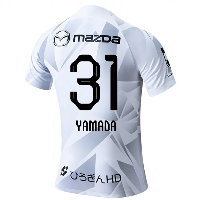 Danxen Mujer Camiseta Manato Yamada #31 Blanco Gris Negro 2ª Equipación 2024/25 La Camisa