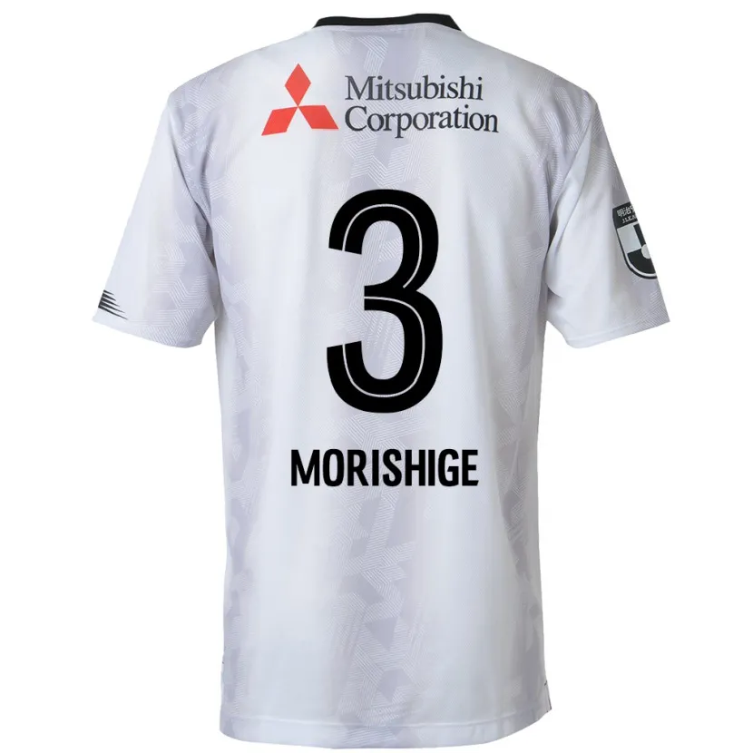 Danxen Mujer Camiseta Masato Morishige #3 Blanco Negro 2ª Equipación 2024/25 La Camisa