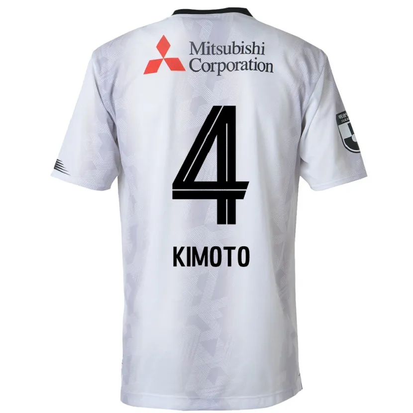 Danxen Mujer Camiseta Yasuki Kimoto #4 Blanco Negro 2ª Equipación 2024/25 La Camisa