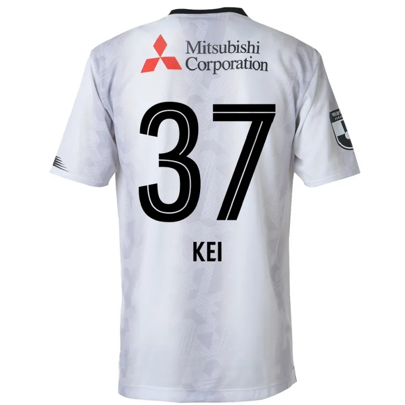 Danxen Mujer Camiseta Kei Koizumi #37 Blanco Negro 2ª Equipación 2024/25 La Camisa