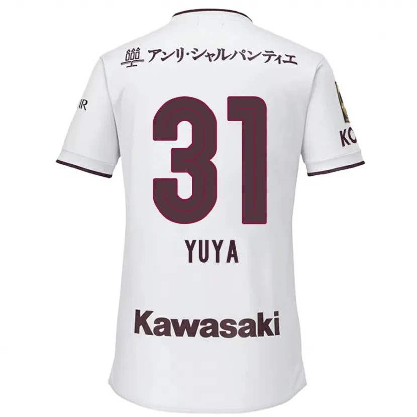 Danxen Mujer Camiseta Yuya Nakasaka #31 Blanco Rojo 2ª Equipación 2024/25 La Camisa