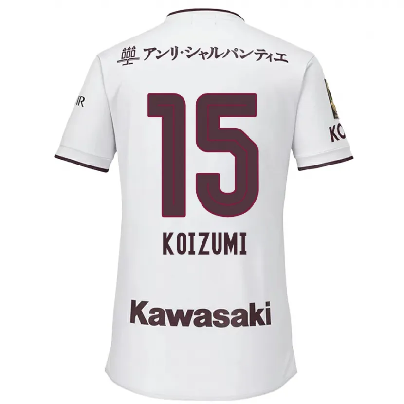 Danxen Mujer Camiseta Fuga Koizumi #15 Blanco Rojo 2ª Equipación 2024/25 La Camisa