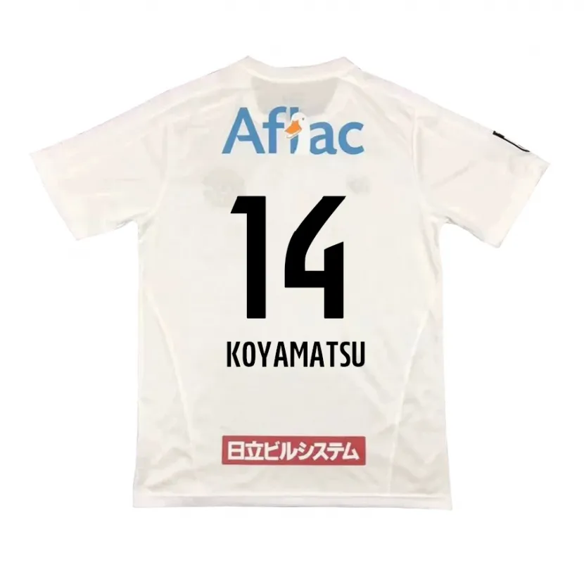 Danxen Mujer Camiseta Tomoya Koyamatsu #14 Blanco Negro 2ª Equipación 2024/25 La Camisa