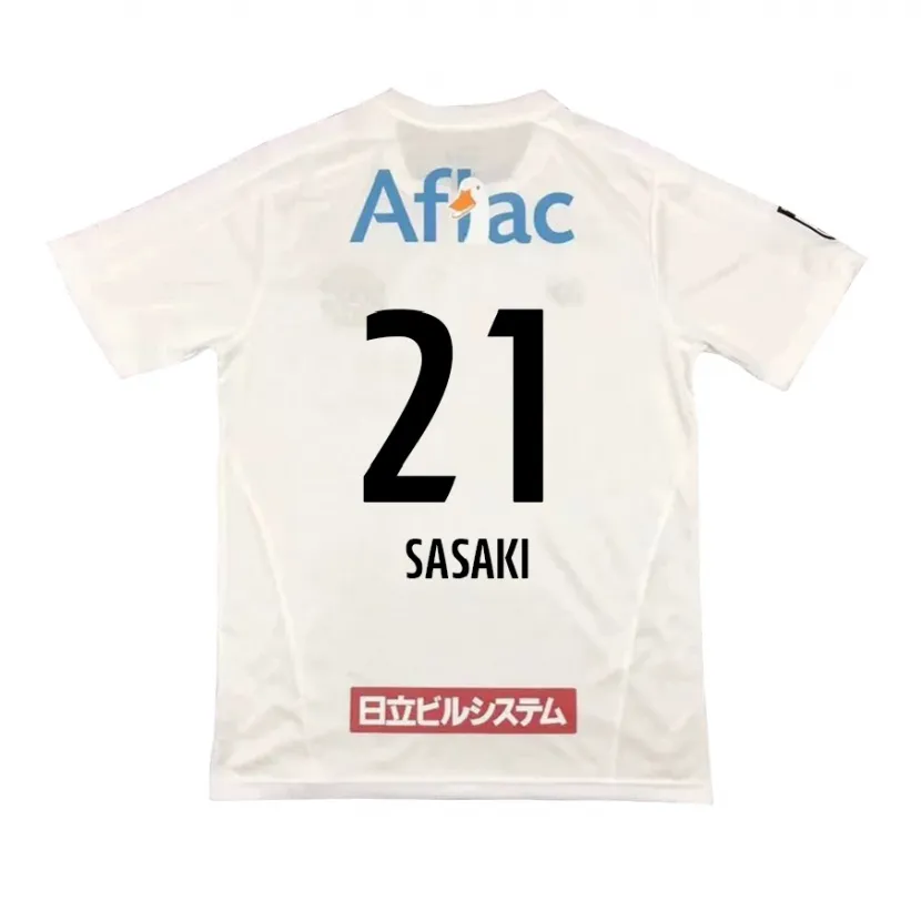 Danxen Mujer Camiseta Masato Sasaki #21 Blanco Negro 2ª Equipación 2024/25 La Camisa