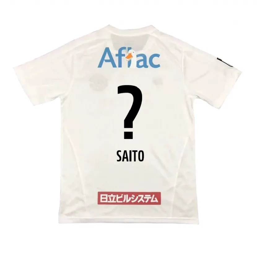 Danxen Mujer Camiseta Hikaru Saito #0 Blanco Negro 2ª Equipación 2024/25 La Camisa