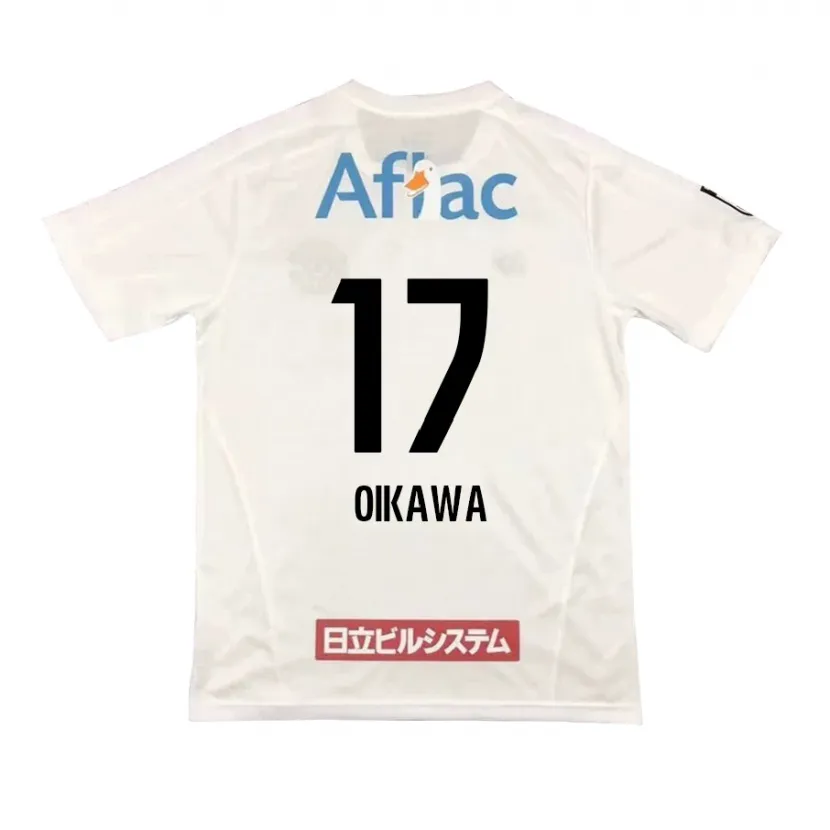 Danxen Mujer Camiseta Koki Oikawa #17 Blanco Negro 2ª Equipación 2024/25 La Camisa