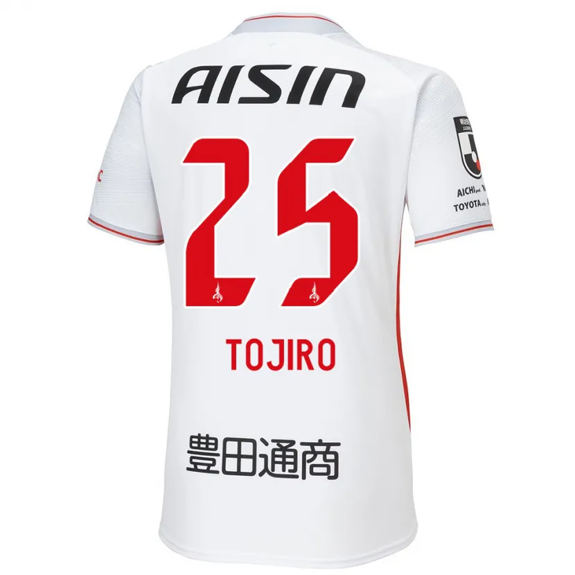 Danxen Mujer Camiseta Tojiro Kubo #25 Blanco Amarillo Rojo 2ª Equipación 2024/25 La Camisa