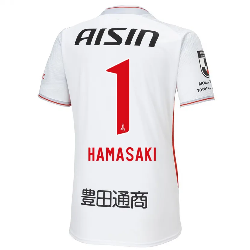 Danxen Mujer Camiseta Shiki Hamasaki #1 Blanco Amarillo Rojo 2ª Equipación 2024/25 La Camisa