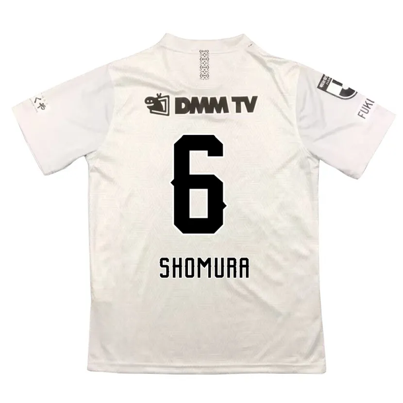 Danxen Mujer Camiseta Tomoki Shomura #6 Gris Negro 2ª Equipación 2024/25 La Camisa