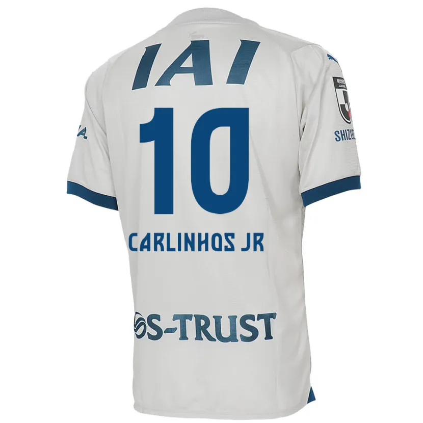 Danxen Mujer Camiseta Carlinhos Junior #10 Blanco Azul 2ª Equipación 2024/25 La Camisa