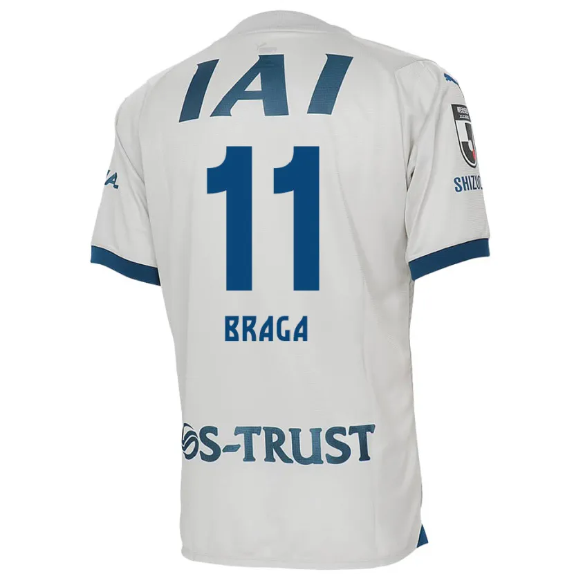 Danxen Mujer Camiseta Lucas Braga #11 Blanco Azul 2ª Equipación 2024/25 La Camisa