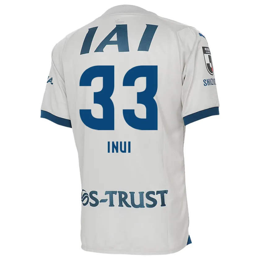 Danxen Mujer Camiseta Takashi Inui #33 Blanco Azul 2ª Equipación 2024/25 La Camisa