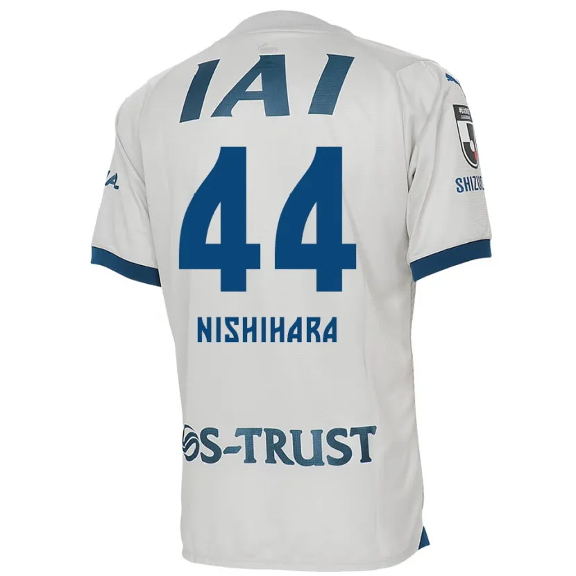 Danxen Mujer Camiseta Motoki Nishihara #44 Blanco Azul 2ª Equipación 2024/25 La Camisa