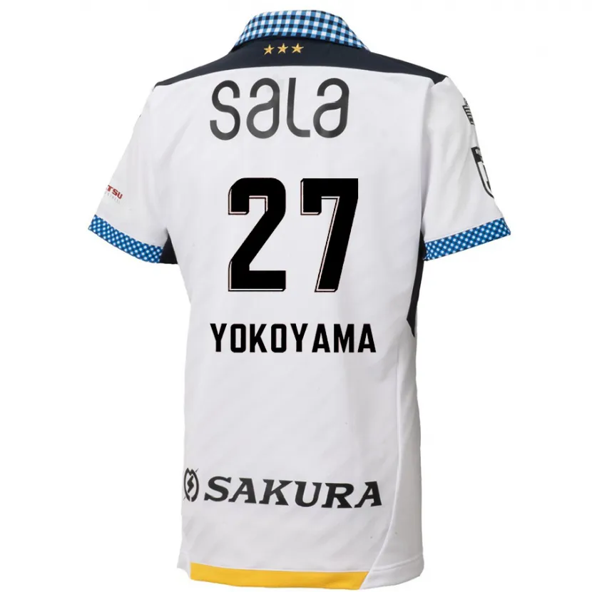 Danxen Mujer Camiseta Kota Yokoyama #27 Blanco Negro 2ª Equipación 2024/25 La Camisa