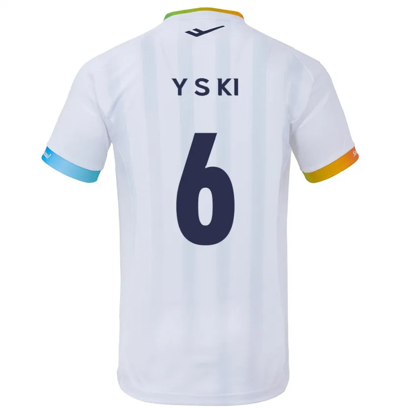 Danxen Mujer Camiseta Sung-Yueng Ki #6 Blanco Azul 2ª Equipación 2024/25 La Camisa