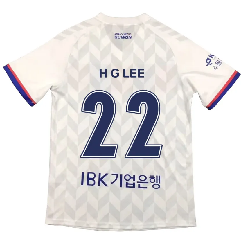 Danxen Mujer Camiseta Gwang-Hyeok Lee #22 Blanco Azul 2ª Equipación 2024/25 La Camisa