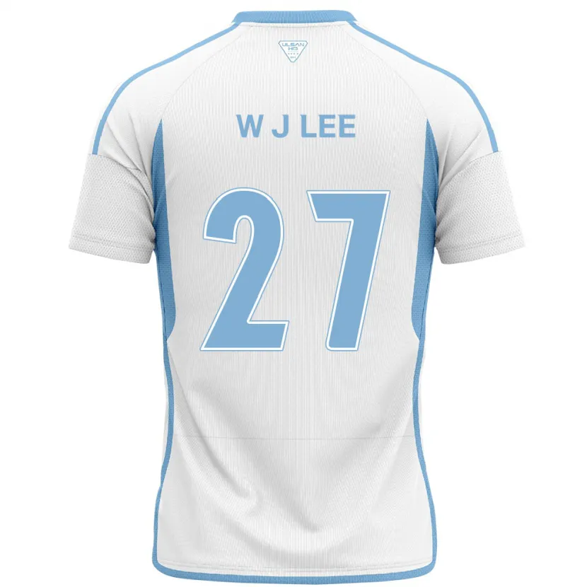 Danxen Mujer Camiseta Ji-Woo Lee #27 Blanco Azul 2ª Equipación 2024/25 La Camisa