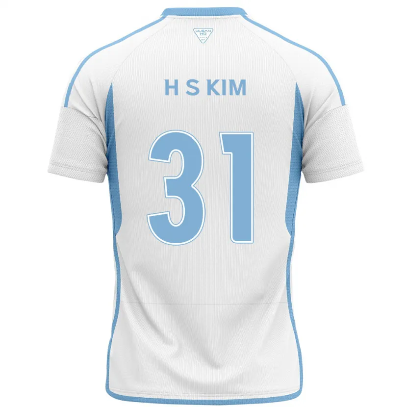 Danxen Mujer Camiseta Se-Hyoung Kim #31 Blanco Azul 2ª Equipación 2024/25 La Camisa