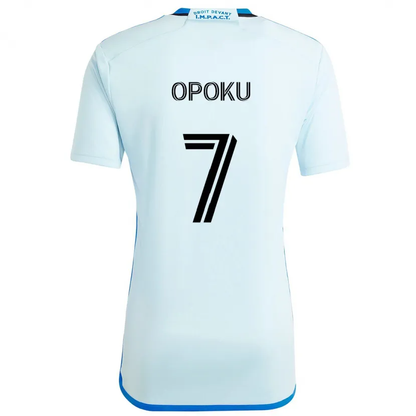 Danxen Mujer Camiseta Kwadwo Opoku #7 Azul Hielo 2ª Equipación 2024/25 La Camisa