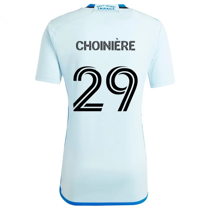 Danxen Mujer Camiseta Mathieu Choinière #29 Azul Hielo 2ª Equipación 2024/25 La Camisa