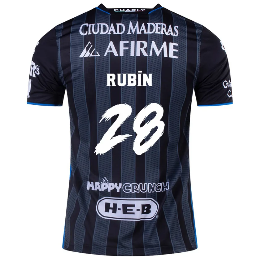 Danxen Mujer Camiseta Rubio Rubín #28 Blanco Negro 2ª Equipación 2024/25 La Camisa