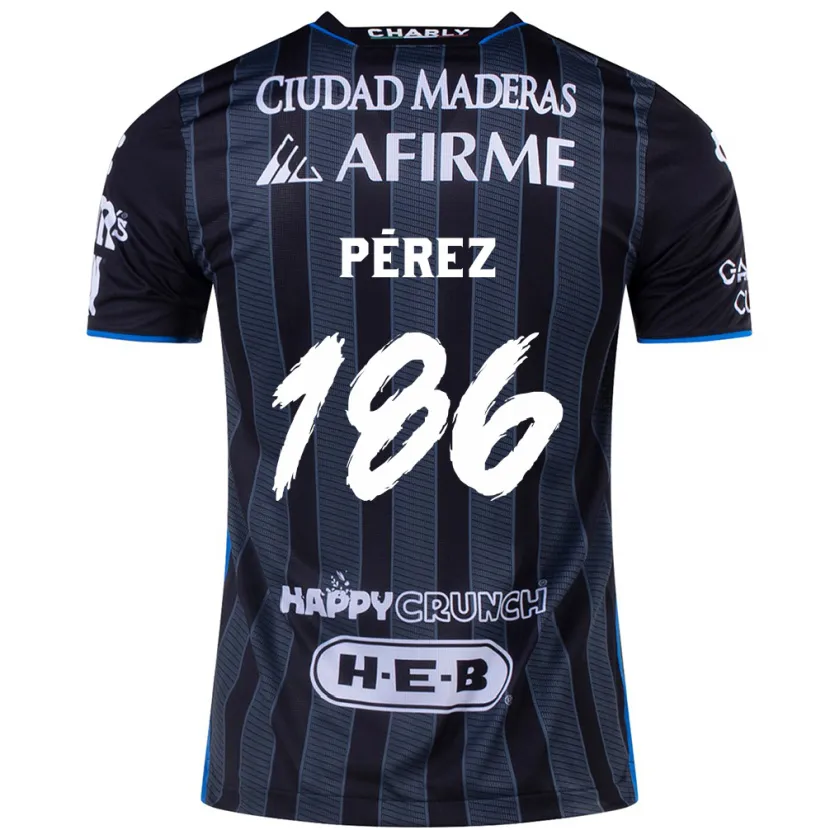 Danxen Mujer Camiseta José Pérez #186 Blanco Negro 2ª Equipación 2024/25 La Camisa