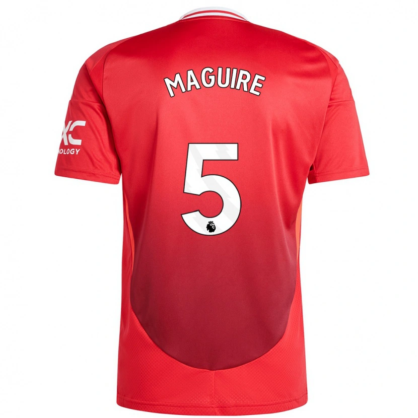 Danxen Niño Camiseta Harry Maguire #5 Rojo Brillante 1ª Equipación 2024/25 La Camisa