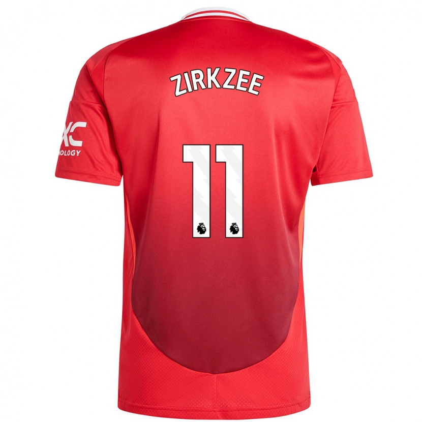 Danxen Niño Camiseta Joshua Zirkzee #11 Rojo Brillante 1ª Equipación 2024/25 La Camisa