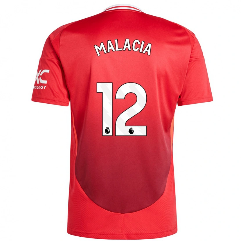 Danxen Niño Camiseta Tyrell Malacia #12 Rojo Brillante 1ª Equipación 2024/25 La Camisa